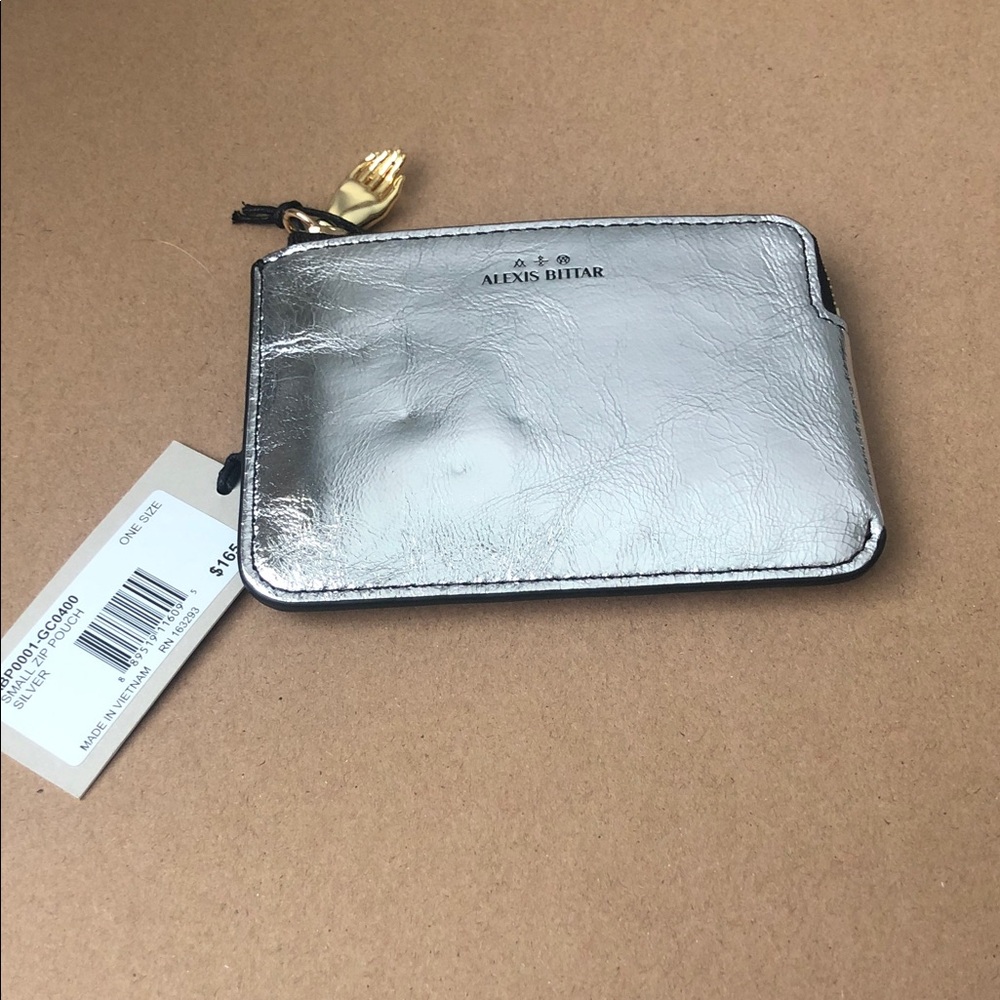 Alexis Bittar Metallic Silver Pouch